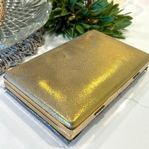 Formal Metallic Gold Box Clutch
